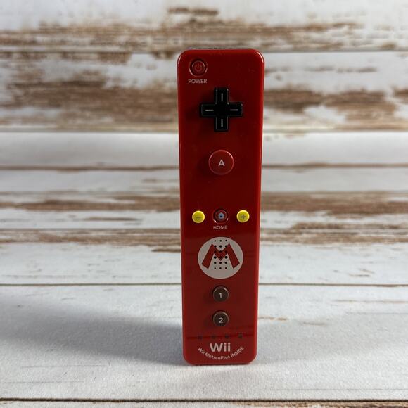 RARE Nintendo Wii Remote Plus – Red Mario Edition, Tested, Works, OEM - Picture 1 of 7